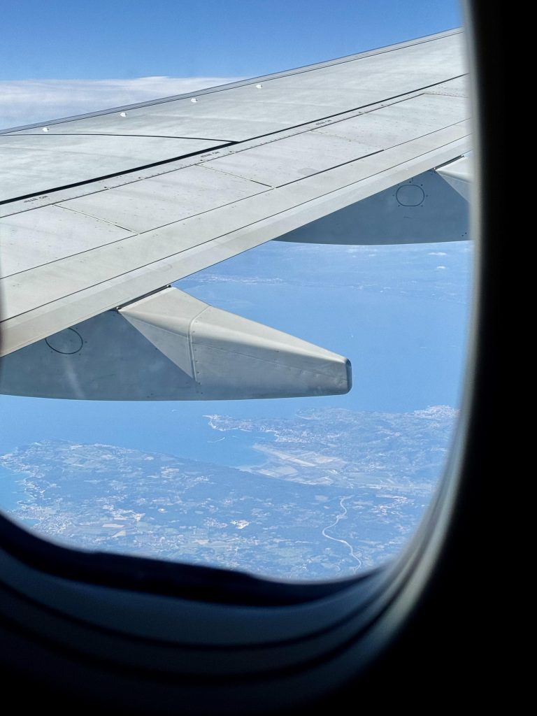 the view from an airplane